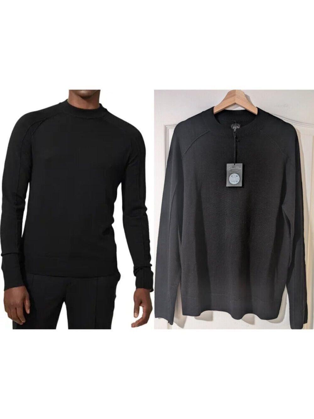 Good Man Brand | Modern Slim Fit Merino Wool Sweater In Black